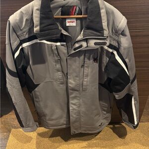 Spyder Men's Two-Tone Gray and Black Ski Jacket